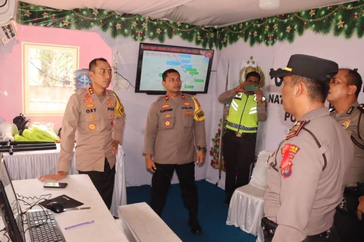 Kapolres Sergai Cek Pos Pam dan Pos Yan Nataru