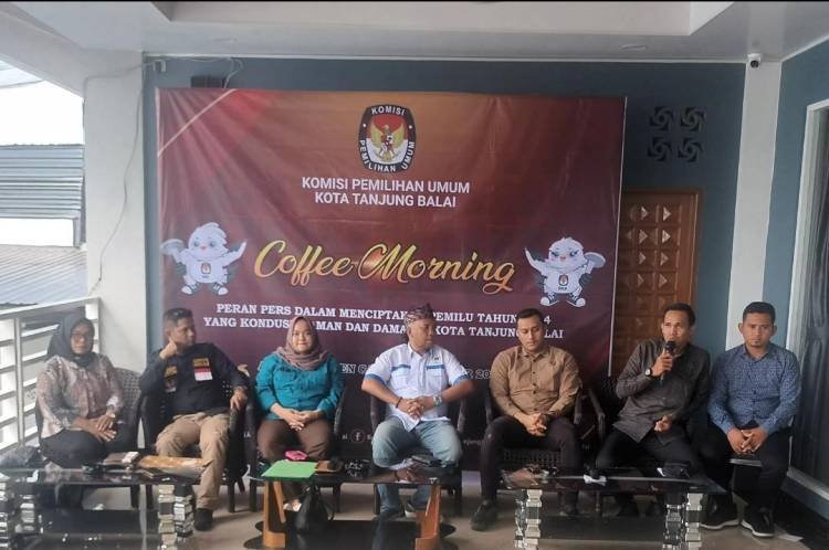 KPU Tanjungbalai Gelar Coffee Morning dengan Insan Pers