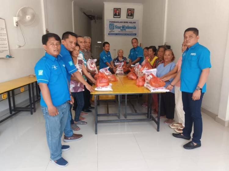 Sambut Nataru, Harian SIB Biro Aslab Berbagi Kasih di Tanjungbalai