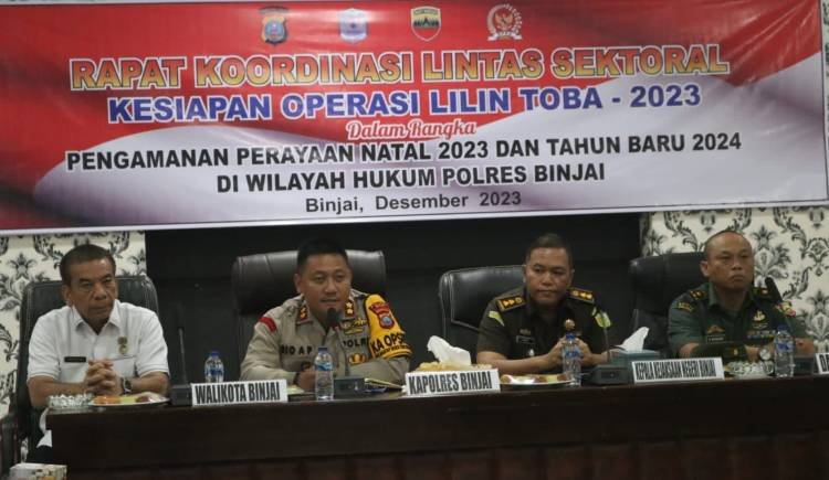 Kesiapan Pengamanan Natal 2023 dan Tahun Baru 2024, Polres Binjai Gelar Rakor Lintas Sektoral