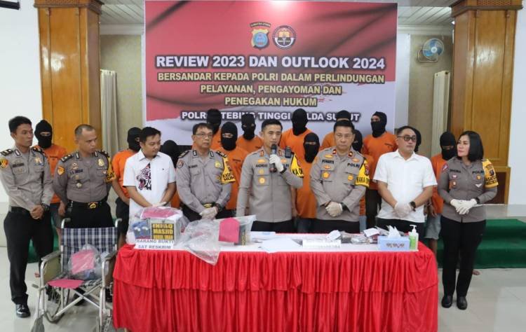 Kapolres Tebingtinggi Pimpin Konferensi Pers Akhir Tahun 2023