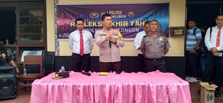 Polres Simalungun Gelar Refleksi Akhir Tahun 2023 di Polsek Tigabalata