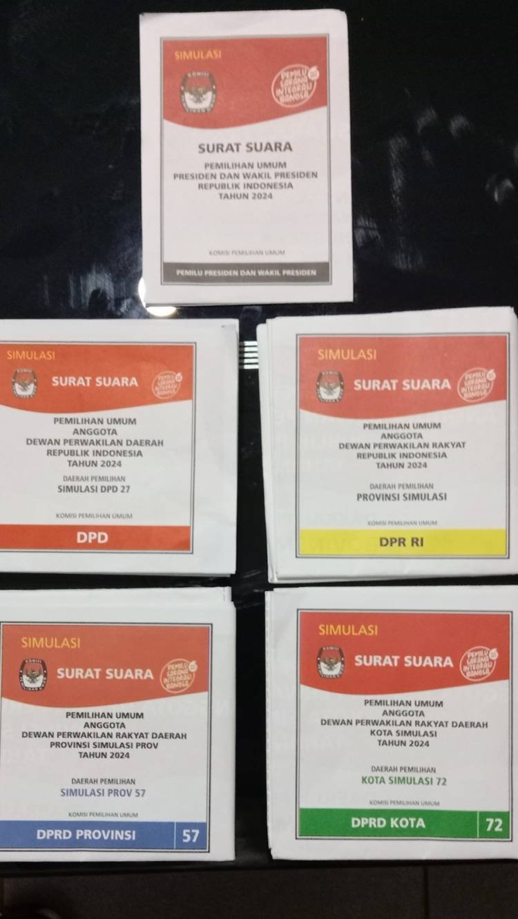 KPU Kota Pematangsiantar Sosialisasikan 5 Jenis Warna Surat Suara Pemilu 2024