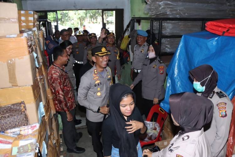 Kapolres Monitoring ke Gudang Logistik KPU Sergai