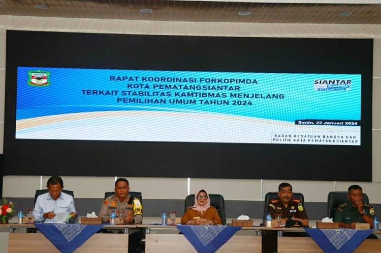 Kapolres Pematangsiantar Hadiri Rakor Stabilitas Kamtibmas Jelang Pemilu 2024