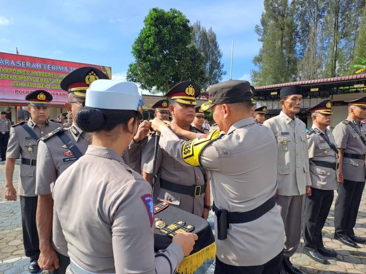Kapolres Tanah Karo Pimpin Sertijab Waka Polres, Sejumlah PJU dan Kapolsek