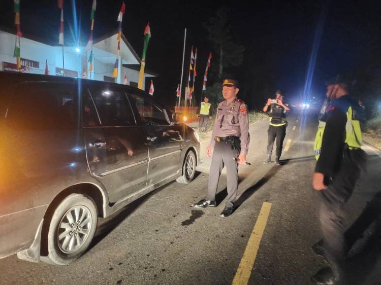 Jajaran Polres Tanah Karo Gelar Razia di Perbatasan Sumut - Aceh