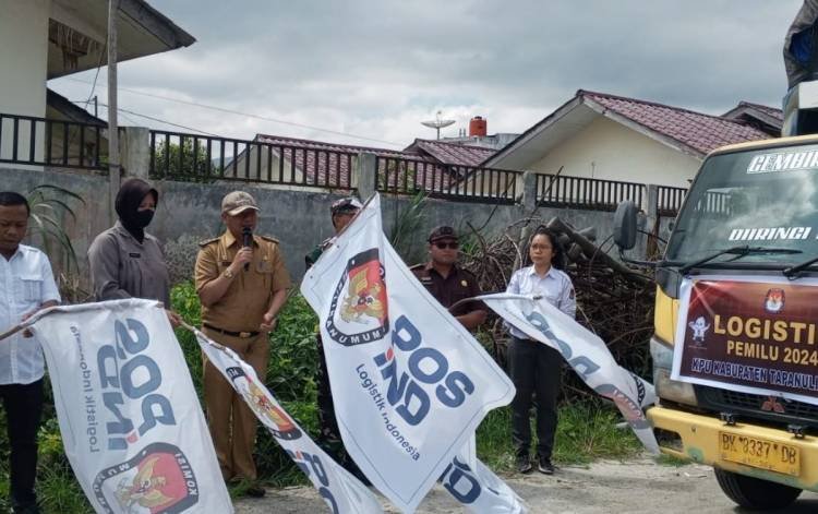 KPU Taput Distribusikan Logistik Pemilu, Petugas TPS  Diminta Pakai Baju Lengan Pendek