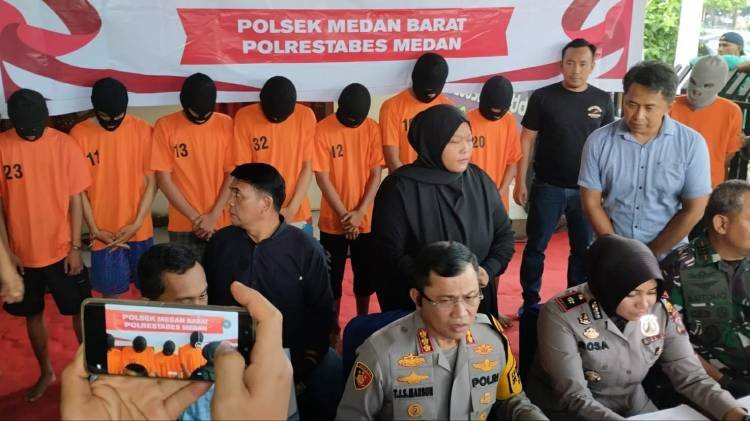Polisi Amankan 6 Tersangka Begal di Medan