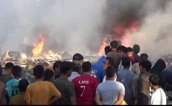 Belasan Rumah di Belawan Terbakar