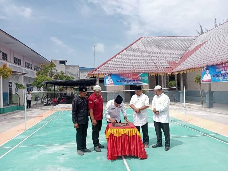 SMPN 1 Tanjungbalai Peringati Isra Miraj dan Peresmian Lapangan Badminton