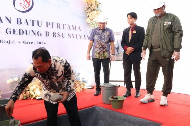 RSU Sylvani Binjai Peletakan Batu Pertama Pembangunan Gedung B