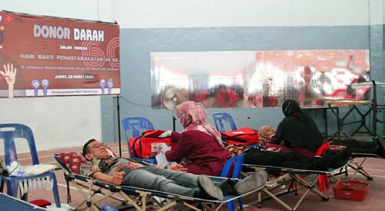 Sambut HBA ke-60, Lapas Kelas IIA Pematangsiantar Donor Darah