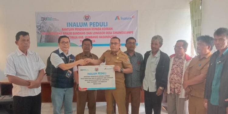 Inalum Bantu Pendidikan Anak-anak Korban Banjir dan Longsor di Humbahas