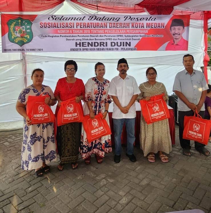 Ir Hendri Duin Minta Pemko Memberi Tong kepada Warga Medan