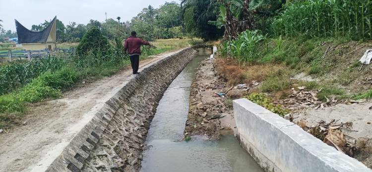 Daerah Irigasi yang Ambruk di Tigabalata Direspon Dinas PUTR Simalungun