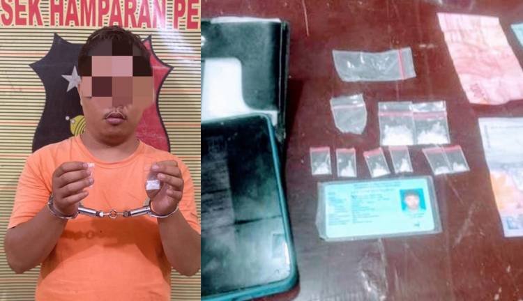 Polsek Hamparan Perak Bekuk Pengedar Sabu di Desa Paya Bakung