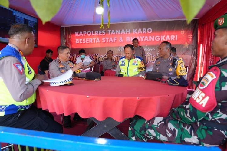 Kapolda Sumut Tinjau Ops Ketupat Toba 2024 Polres Tanah Karo