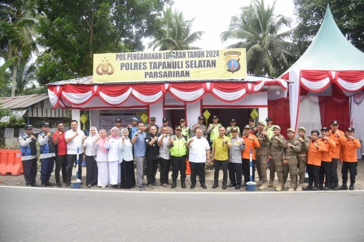 Tinjau Pos PAM Lebaran, Bupati Tapsel Harap Personel Berikan Pengamanan Humanis