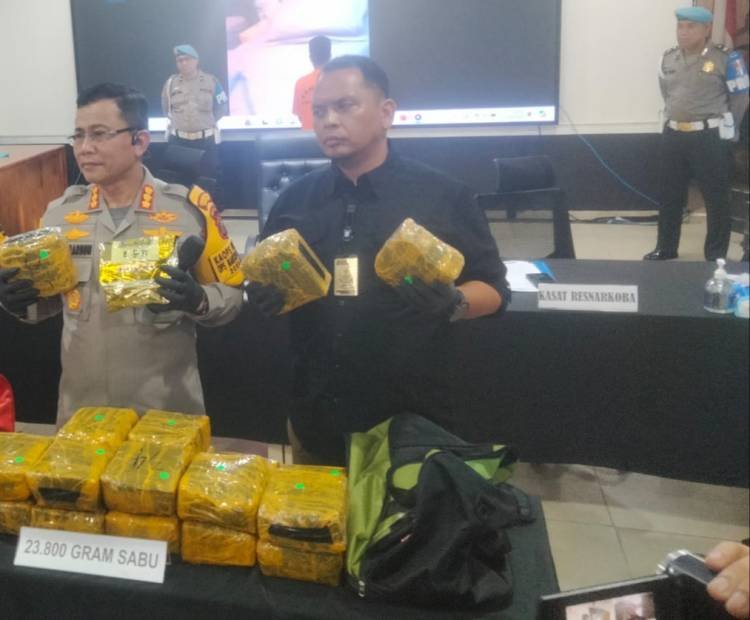 Polrestabes Medan Bekuk Bandar Narkoba Jaringan Malaysia, 23,8 Kg Sabu Disita
