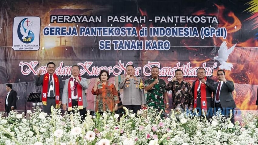 Bupati Karo Hadiri Perayaan Paskah - Pantekosta GPdI di Berastagi