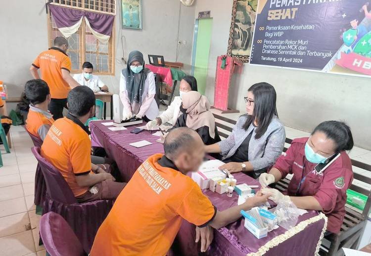 Rutan Tarutung dan Puskesmas Hutabaginda Gelar Pemeriksaan Kesehatan dan Pengobatan Massal