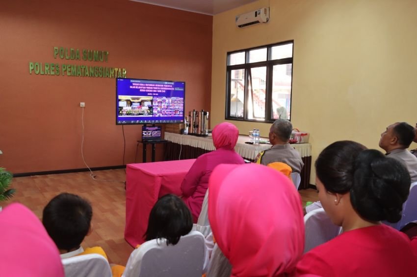 Syukuran HUT Ke-44 YKB 2024, Polres Pematangsiantar Ikuti Zoom Meeting Bersama Kapolri