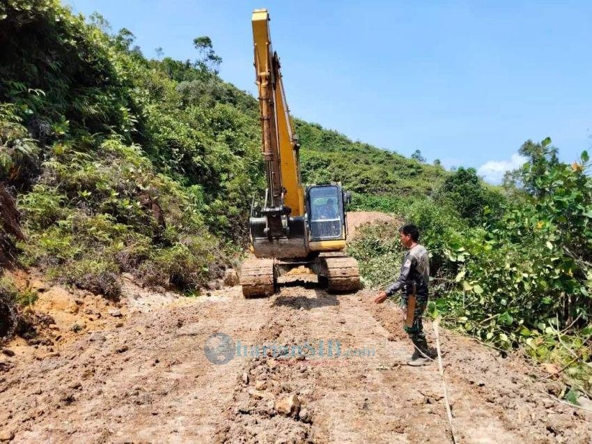 Satgas TMMD ke 120 Kodim Tapteng Hampir Rampungkan Pembangunan Jalan Pondok Batu Sarudik-Sibuluan