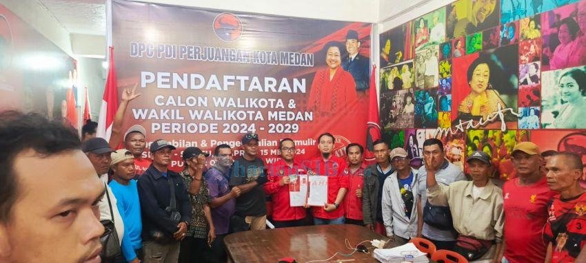 Wong Cilik Daftar  Anggota DPRD SU Rudy Hermanto Jadi Balon Wali Kota Medan ke  PDI Perjuangan
