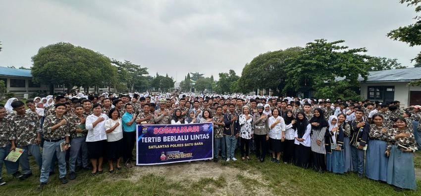 Satlantas Polres Batubara Goes to School ke SMAN 1 Air Putih