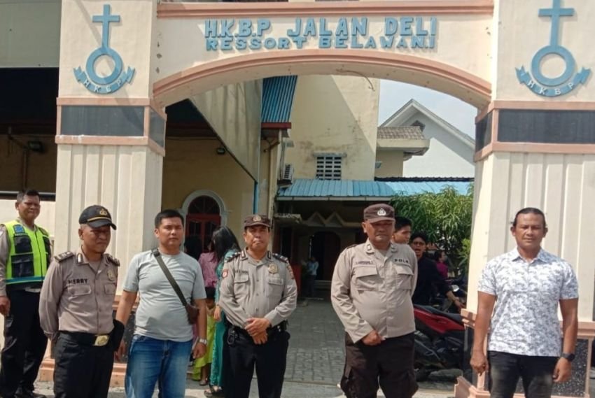 Ibadah Peringatan Hari Kenaikan Jesus Kristus di Belawan Kondusif