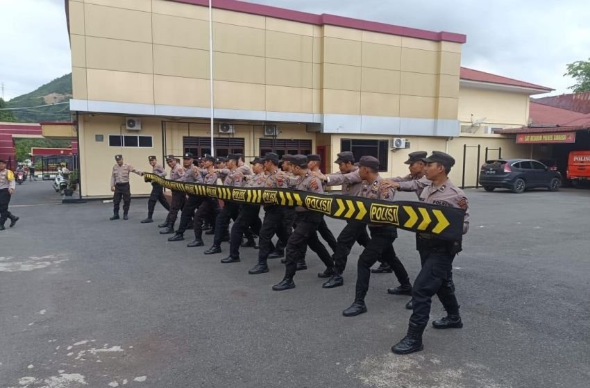 Sat Samapta Polres Sibolga Latihan Dalmas Jelang Pilkada Serentak