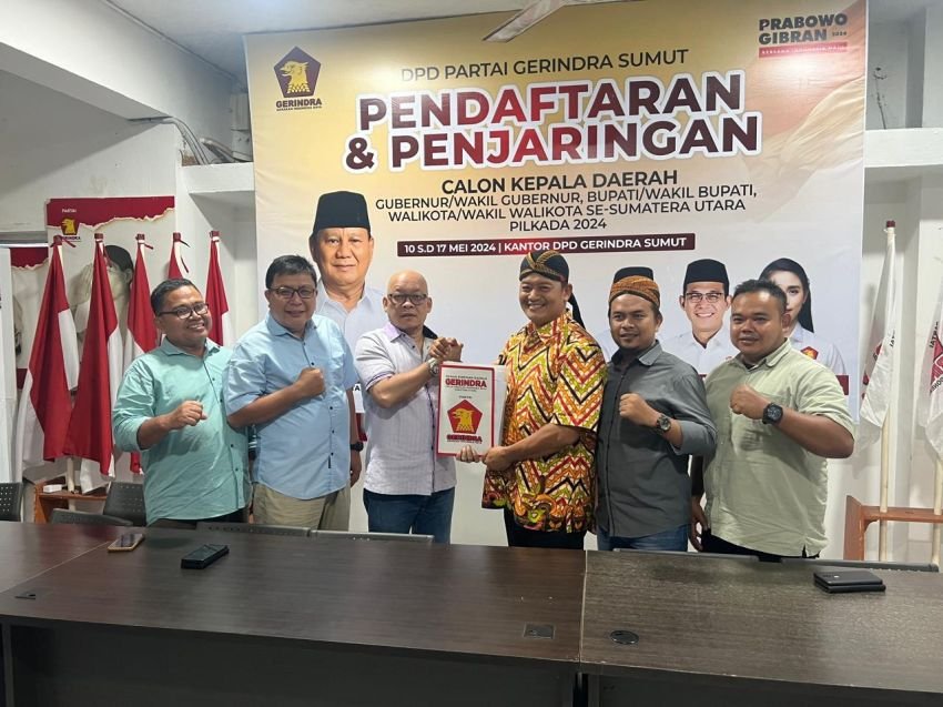 Ketum DPP Pujakesuma Eko Sopianto Daftar Balon Gubernur Sumut ke Partai Gerindra