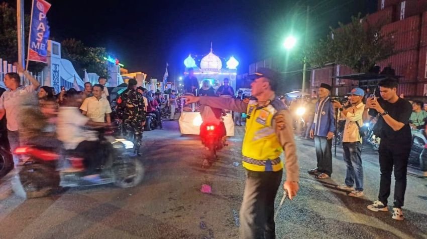 Polres Belawan Kerahkan 300 Personel, Pawai Malam Takbiran Idul Adha Kondusif