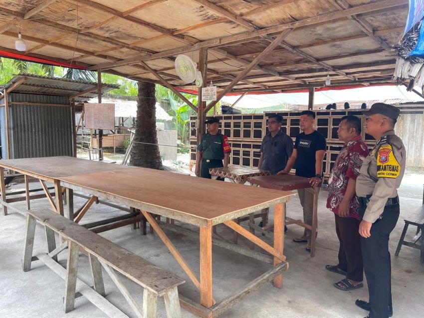 Polres Sergai Tindak dan Tutup Lokasi Perjudian di Pantaicermin