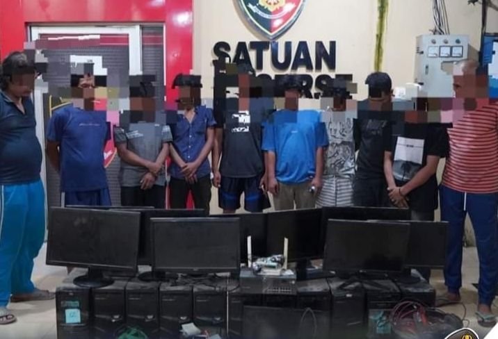 Polres Labuhanbatu Tangkap 9 Pemain Higgs Domino, Penjual Chip dan Operator Warnet