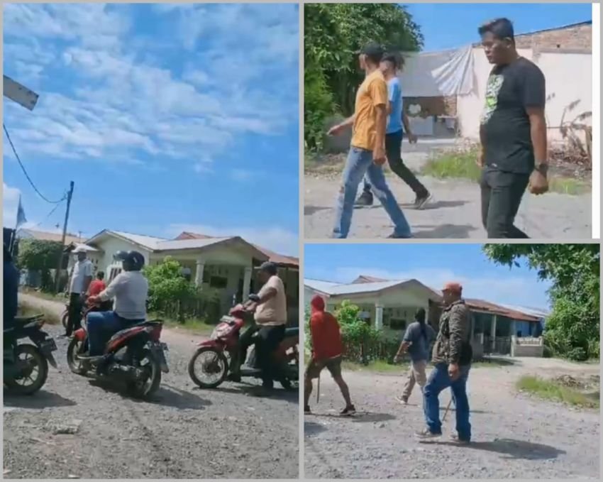 Masyarakat Kampung Kompak Desa Sampali Diteror Puluhan Preman Bersajam