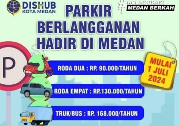 Viral Warga Luar Medan Keluhkan Parkir Berlangganan