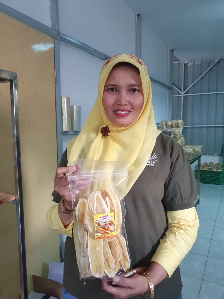 Usaha Binaan Asian Agri di Tebingtinggi, Keripik Pisang Kepok Keling Sudah Diekspor ke Malaysia