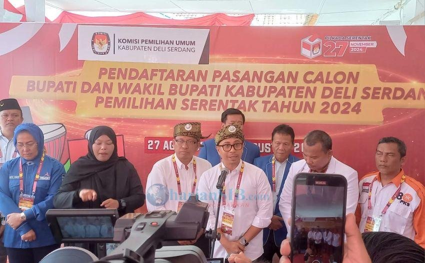 Didukung 3 Partai, Sofyan Nasution dan Junaidi Parapat Daftar di KPU Deliserdang