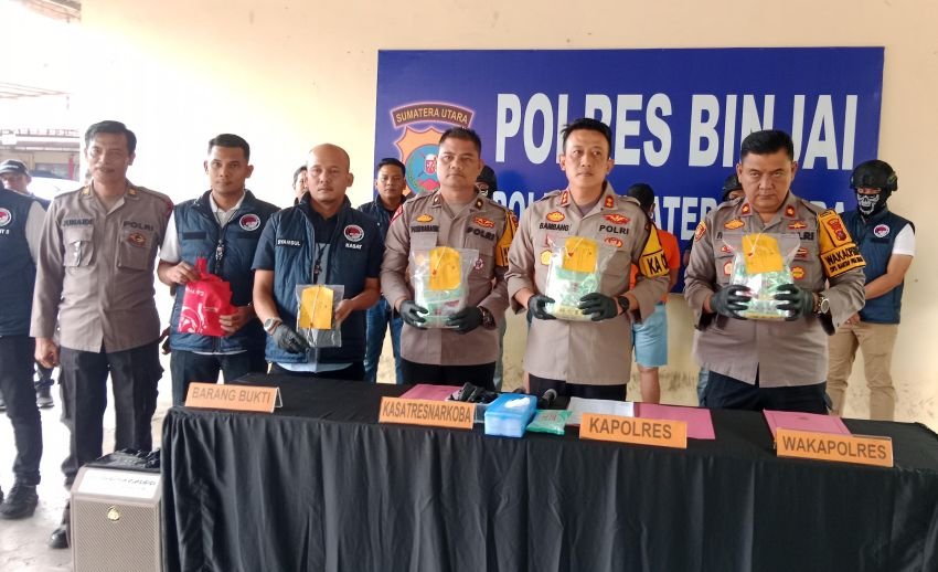 Bandar Narkoba Antarprovinsi Diciduk Polres Binjai, 3 Kg Sabu Disita