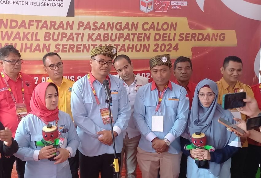 Asri Ludin Tambunan-Lom Lom Suwondo Daftar ke KPU Deliserdang