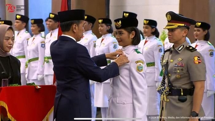 76 Anggota Paskibraka 2024 di Istana Negara IKN Dikukuhkan