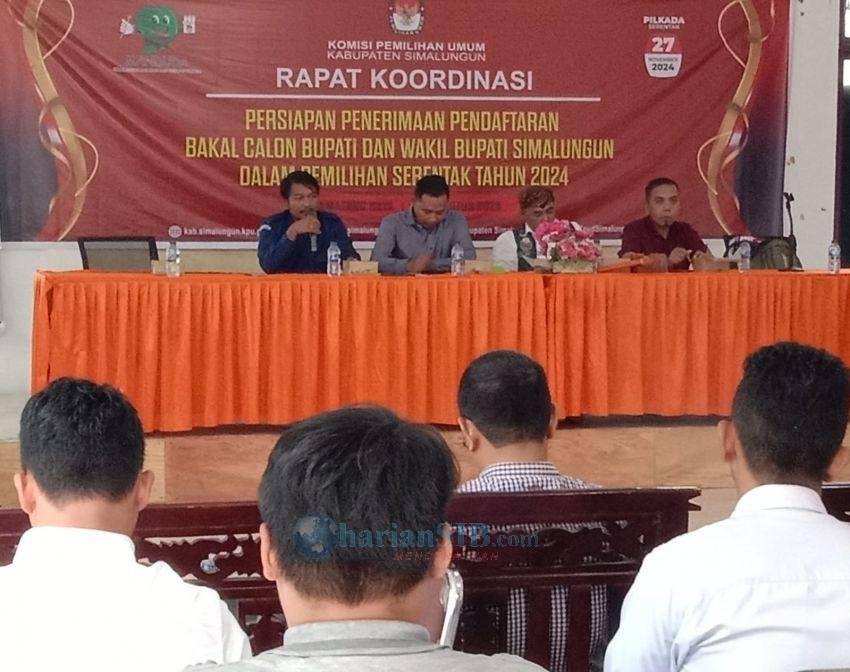 KPU Gelar Rakor Persiapan Pendaftaran Bakal Calon Bupati Simalungun