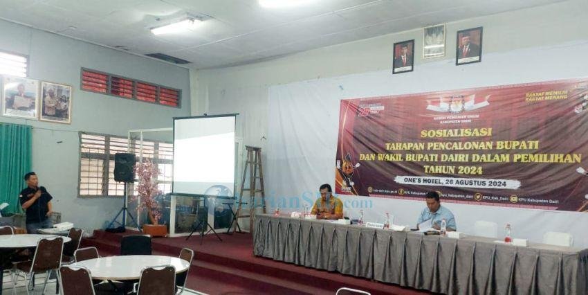 KPU Dairi Sosialisasikan Tahapan Pendaftaran Bupati/Wakil Bupati, Syarat Minimal Suara Sah 17.608