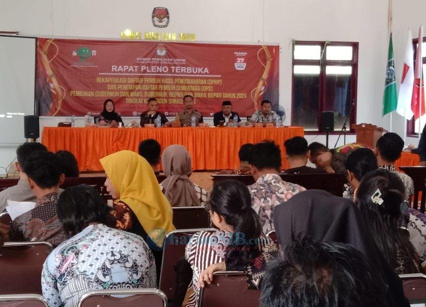 KPU Simalungun Gelar Rapat Pleno Rekapitulasi DPHP