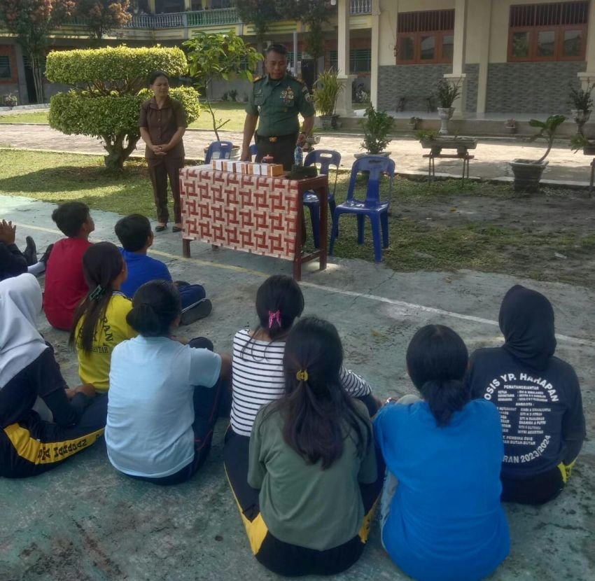 Danramil 03/SS Motivasi Paskibra YP Harapan Pematangsiantar