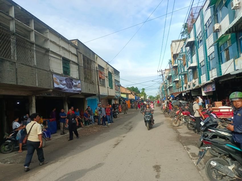 Jelang Kedatangan Jokowi ke Delimas Lubukpakam, Suasana Pasar Tampak Bersih