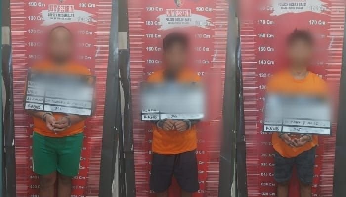 Polisi Amankan 3 Pelaku Begal di Medan