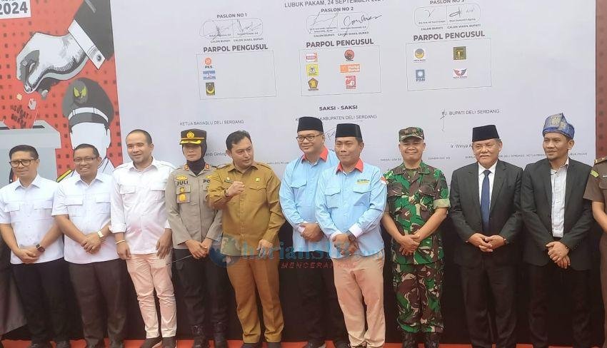 3 Paslon Bupati di Deliserdang Deklarasi Pilkada Damai